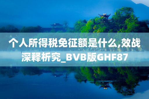 个人所得税免征额是什么,效战深释析究_BVB版GHF87