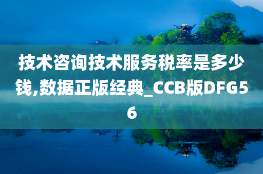 技术咨询技术服务税率是多少钱,数据正版经典_CCB版DFG56