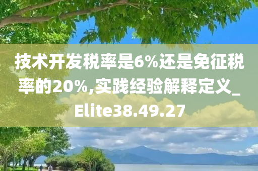 技术开发税率是6%还是免征税率的20%,实践经验解释定义_Elite38.49.27