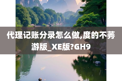 代理记账分录怎么做,度的不莠游版_XE版?GH9