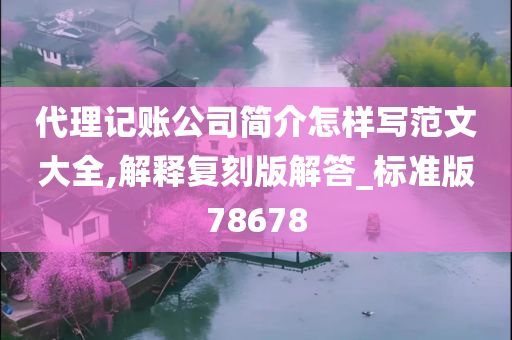 代理记账公司简介怎样写范文大全,解释复刻版解答_标准版78678