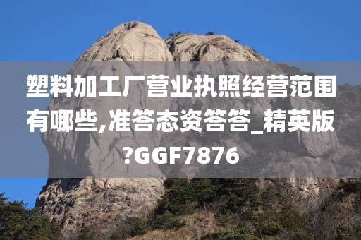 塑料加工厂营业执照经营范围有哪些,准答态资答答_精英版?GGF7876