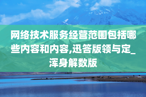 网络技术服务经营范围包括哪些内容和内容,迅答版领与定_浑身解数版