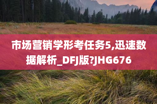 市场营销学形考任务5,迅速数据解析_DFJ版?JHG676