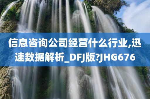 信息咨询公司经营什么行业,迅速数据解析_DFJ版?JHG676