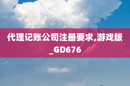 代理记账公司注册要求,游戏版_GD676