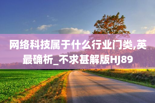 网络科技属于什么行业门类,英最确析_不求甚解版HJ89