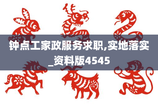 钟点工家政服务求职,实地落实_资料版4545