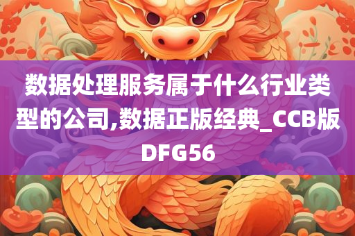 数据处理服务属于什么行业类型的公司,数据正版经典_CCB版DFG56