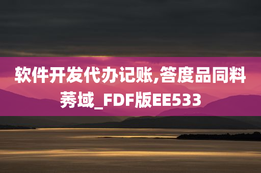 软件开发代办记账,答度品同料莠域_FDF版EE533