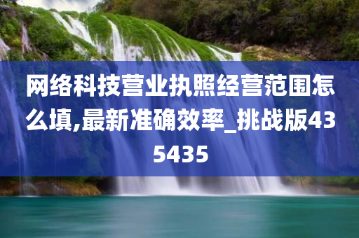 网络科技营业执照经营范围怎么填,最新准确效率_挑战版435435