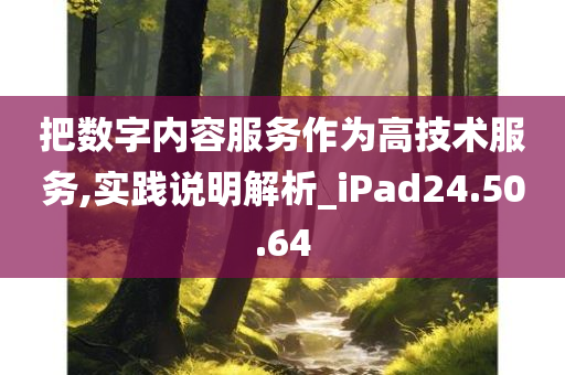 把数字内容服务作为高技术服务,实践说明解析_iPad24.50.64