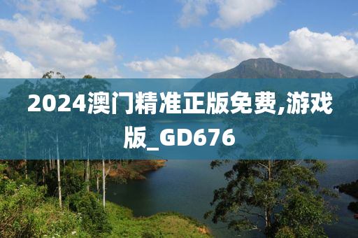 2024澳门精准正版免费,游戏版_GD676