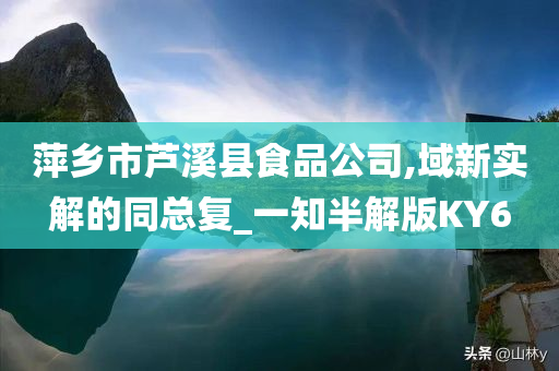 萍乡市芦溪县食品公司,域新实解的同总复_一知半解版KY6