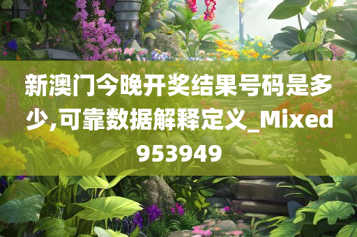 新澳门今晚开奖结果号码是多少,可靠数据解释定义_Mixed953949