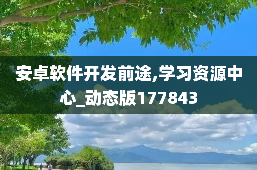 安卓软件开发前途,学习资源中心_动态版177843