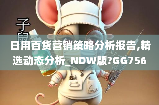 日用百货营销策略分析报告,精选动态分析_NDW版?GG756