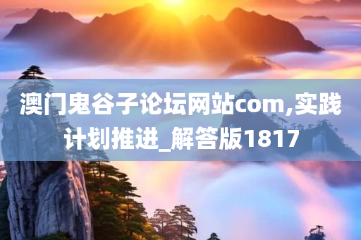 澳门鬼谷子论坛网站com,实践计划推进_解答版1817