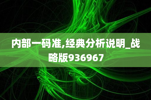 内部一码准,经典分析说明_战略版936967