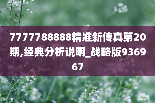 7777788888精准新传真第20期,经典分析说明_战略版936967