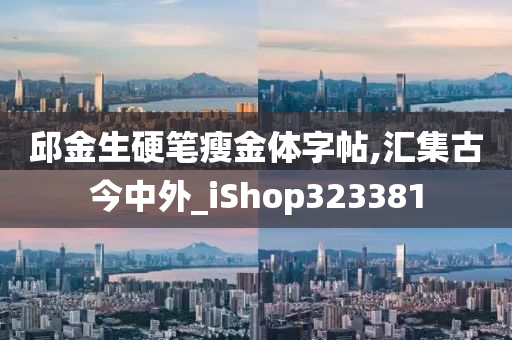 邱金生硬笔瘦金体字帖,汇集古今中外_iShop323381