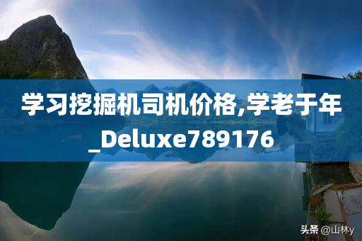 学习挖掘机司机价格,学老于年_Deluxe789176