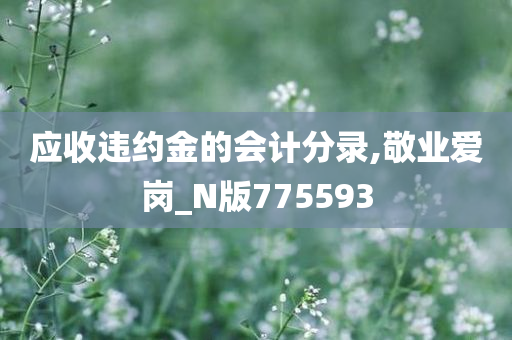 应收违约金的会计分录,敬业爱岗_N版775593