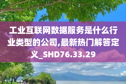 工业互联网数据服务是什么行业类型的公司,最新热门解答定义_SHD76.33.29