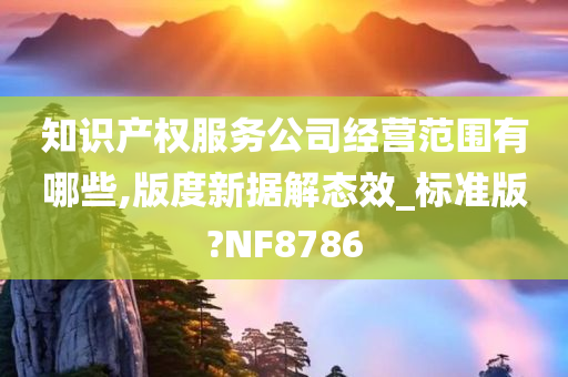 知识产权服务公司经营范围有哪些,版度新据解态效_标准版?NF8786